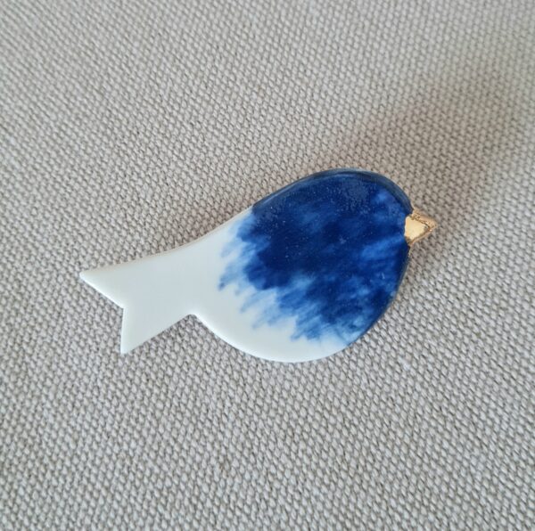 Broche piaf cobalt