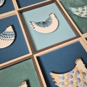 Tableau poule 21x26 cm