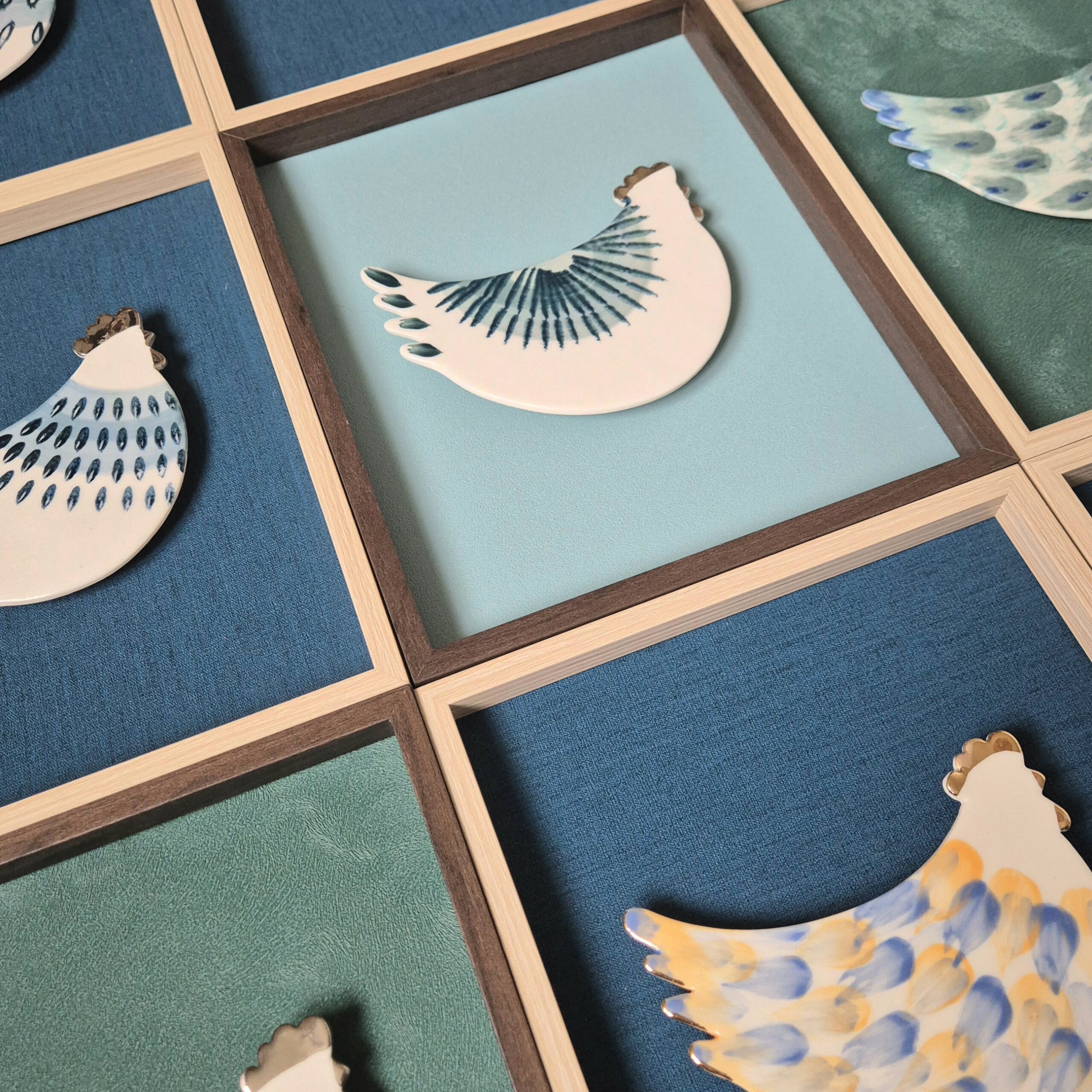 Tableau poule 21x26 cm