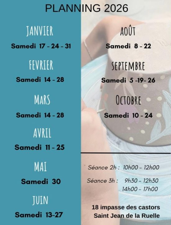 Planning des ateliers janvier à juin 2026